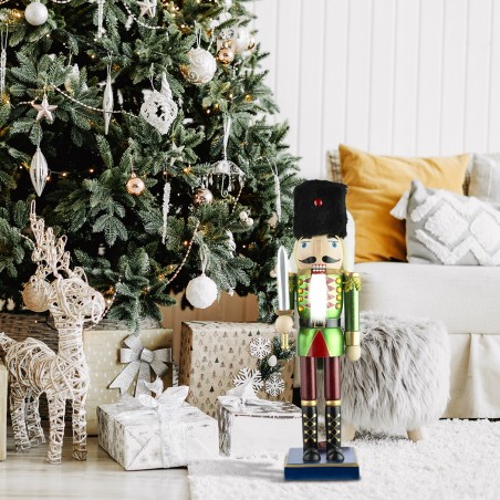 Schiaccianoci 6107089 Soldato In Legno Da 36 Cm Con Decorazioni e spada