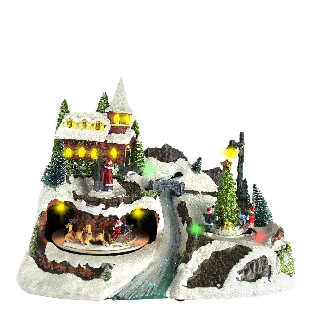 Giostrina e scenario natalizio 899904 con luci...