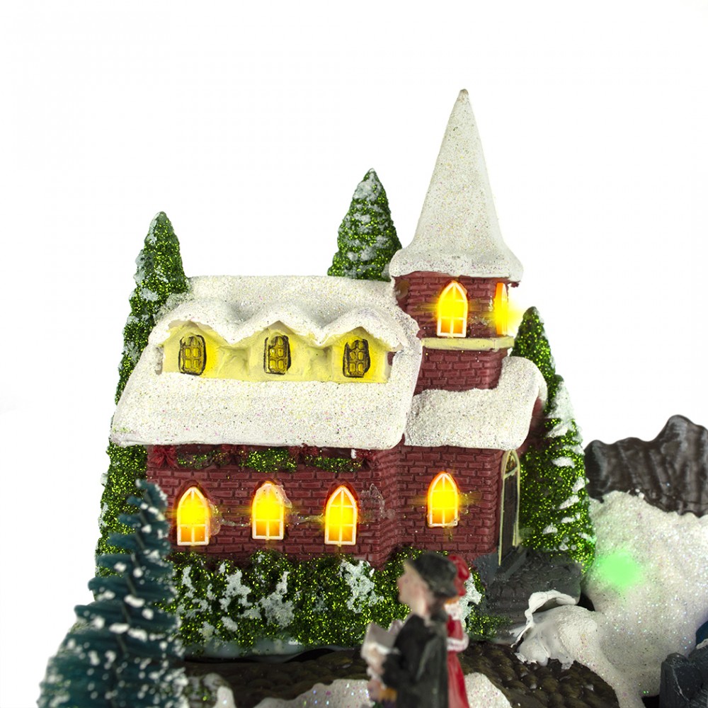 Giostrina e scenario natalizio 899904 con luci...