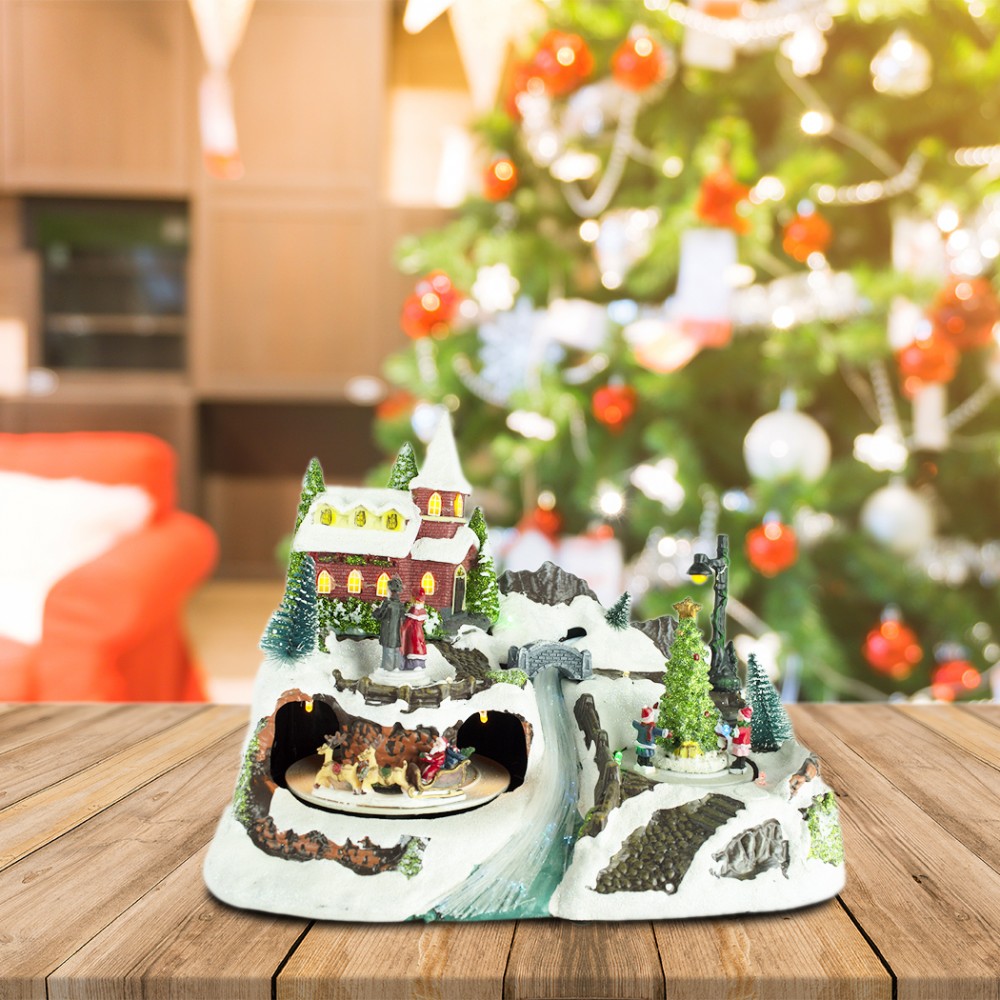 Giostrina e scenario natalizio 899904 con luci...