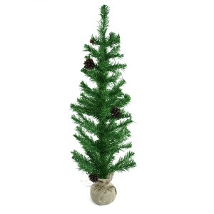 Albero Di Natale 90H Cm 309017 Con base in juta In PVC...