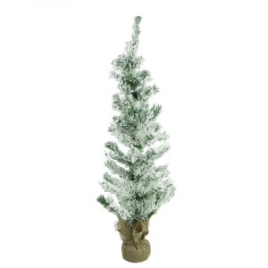 Albero Di Natale innevato 90H Cm 309021 Con base in juta...