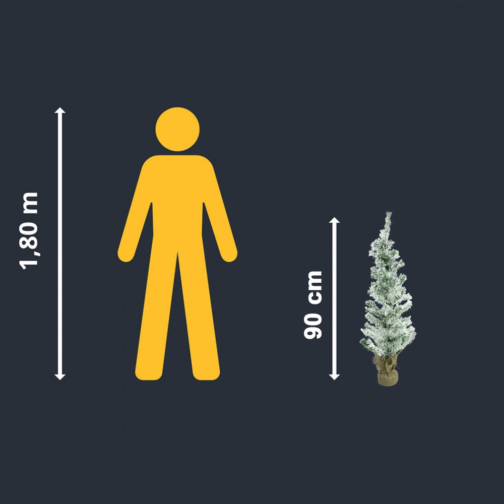 Albero Di Natale innevato 90H Cm 309021 Con...