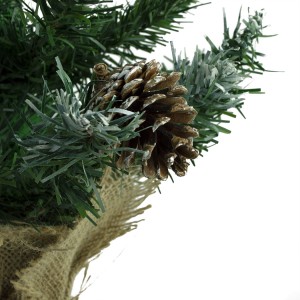Albero Di Natale 90H Cm 309019 Con pigne e base in juta... 2
