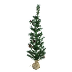 Albero Di Natale 90H Cm 309019 Con pigne e base in juta...