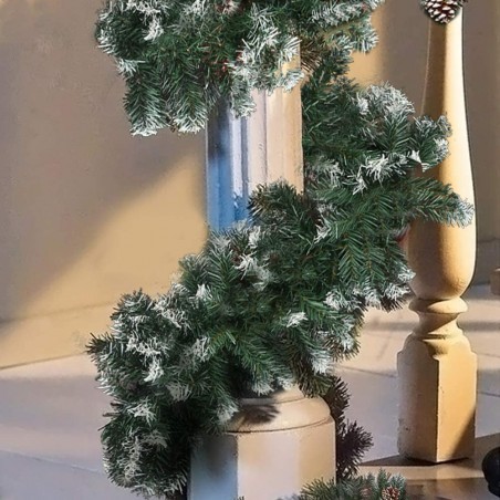 Ghirlanda natalizia 547874 da 200 rami con punte innevate lunga 270 cm