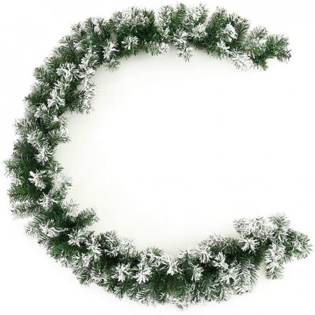 Ghirlanda natalizia 547874 da 200 rami con punte innevate lunga 270 cm