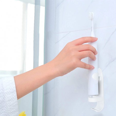 Porta spazzolino elettrico TMX00007 V2 montaggio su parete con adesivo Bianco