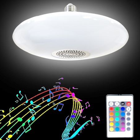 Ufo lampada circolare con musica e colori RGB telecomando e bluethooth 24W