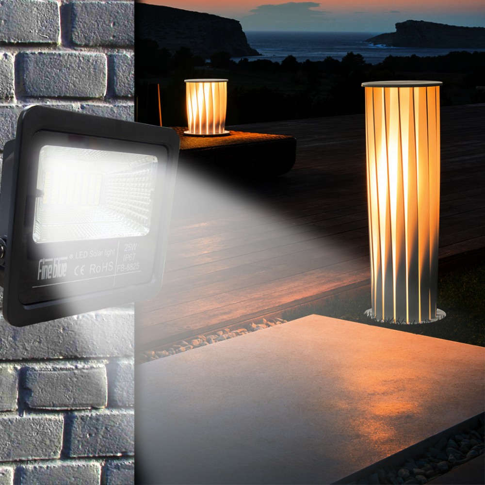 Faro led con ricarica solare 25W impermeabile...