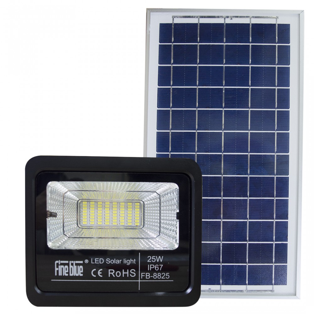 Faro led con ricarica solare 25W impermeabile IP67 FB-8825 6500K