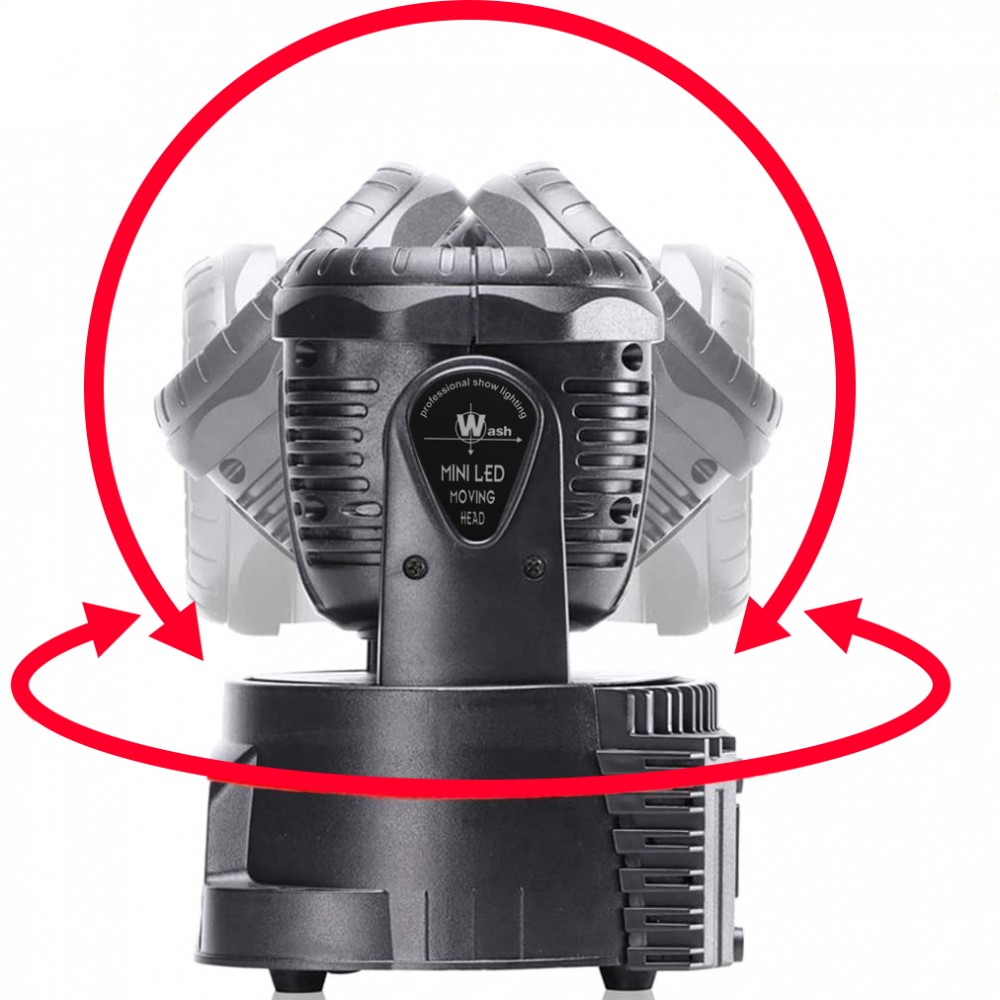 Strobo Mini-LED ruotante con 7 led da 10W luci...