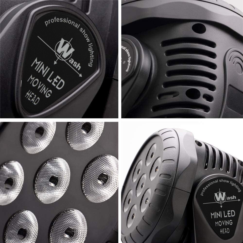 Strobo Mini-LED ruotante con 7 led da 10W luci...