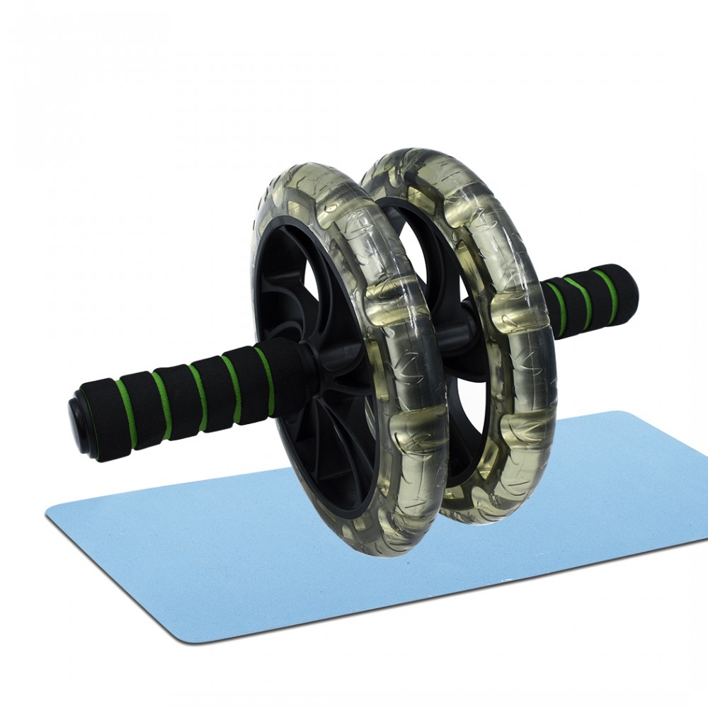 Roller Wheel attrezzo allenamento addominali e fitness 871051 con tappetino