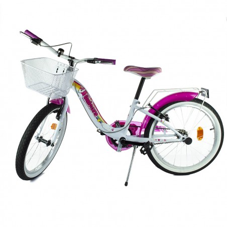 Bicicletta Unicorn taglia 20 bici 204R UN per bambina età 6-8 anni con cestino