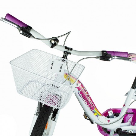 Bicicletta Unicorn taglia 20 bici 204R UN per bambina età 6-8 anni con cestino