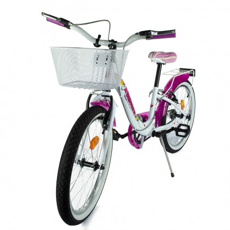 Bicicletta Unicorn taglia 20 bici 204R UN per bambina età 6-8 anni con cestino