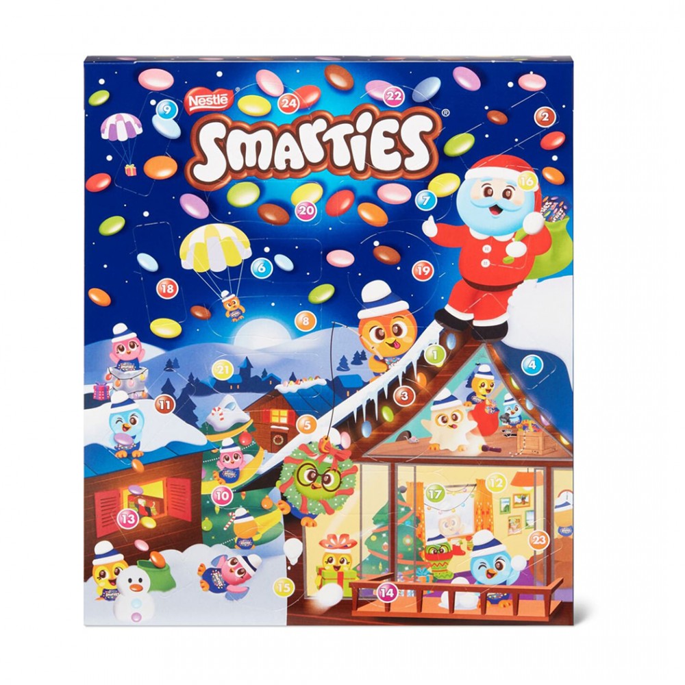 Calendario Dell Avvento Smarties 962382 Cioccolato Al Latte 335g 24 Pezzi