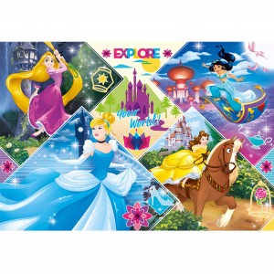 Puzzle Disney Princess 270910 con 4 principesse 48,5x33,5... 2