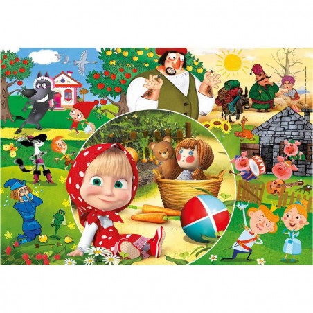 Clementoni puzzle 270699 Masha e Orso con 104 pz 48,5 x 33,5 cm Tales Supercolor