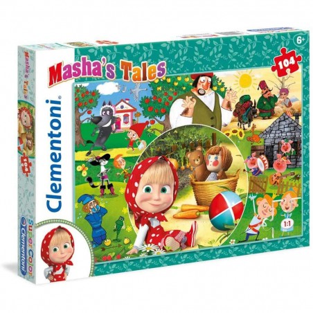 Clementoni puzzle 270699 Masha e Orso con 104 pz 48,5 x 33,5 cm Tales Supercolor