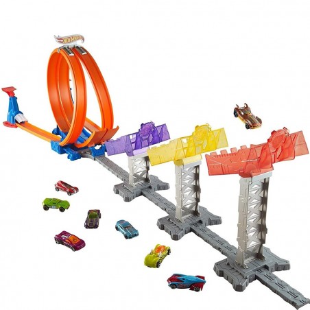 HOT WHEELS Super score speedway pista con rampa di lancio 221381 con macchinina