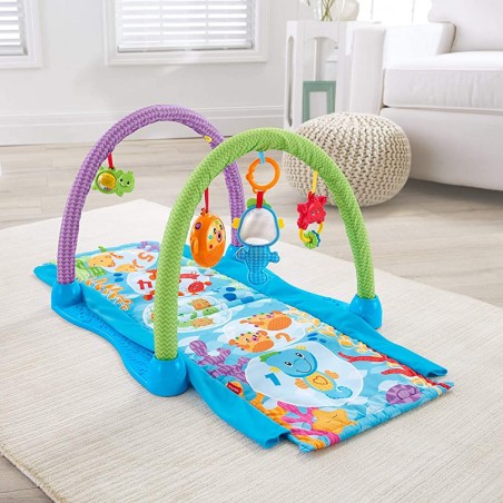Fisher Price 2 in 1 tappetino 343007 con giochi e musica e tunnel MUSICAL GYM