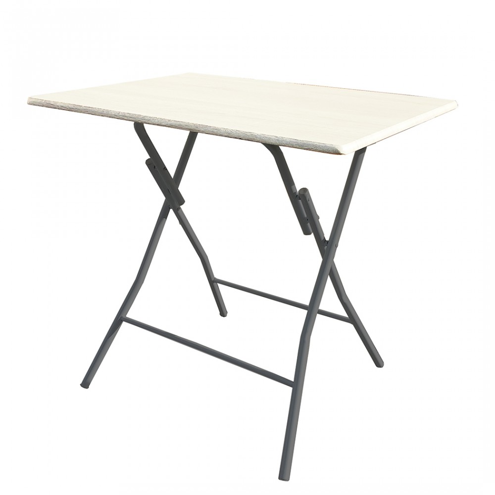 Tavolo Bingo80 pieghevole in acciaio verniciato e top in legno 80x60xH72 cm