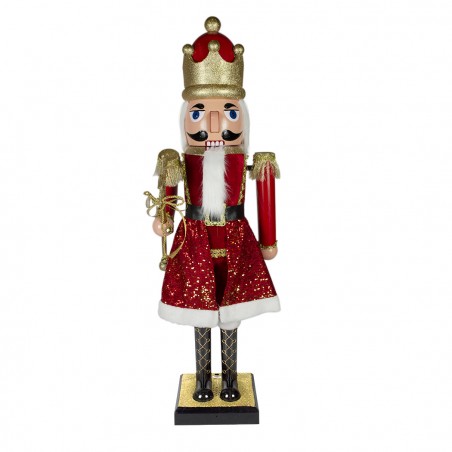 Schiaccianoci Gigante Soldato Glitter 392004 110 cm con Musica Luci Movimento