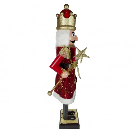 Schiaccianoci Gigante Soldato Glitter 392004 110 cm con Musica Luci Movimento