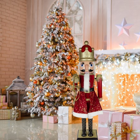 Schiaccianoci Gigante Soldato Glitter 392004 110 cm con Musica Luci Movimento