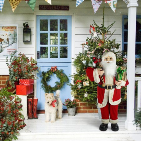 Babbo Natale gigante 90 cm 144116 con regali addobbo natalizio con suoni e luci