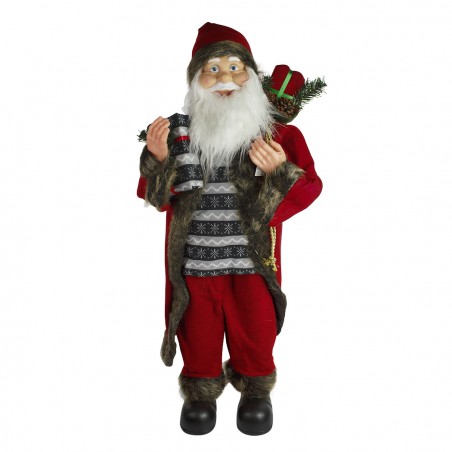 Babbo Natale gigante 90 cm 144132 con regali addobbo natalizio con suoni e luci