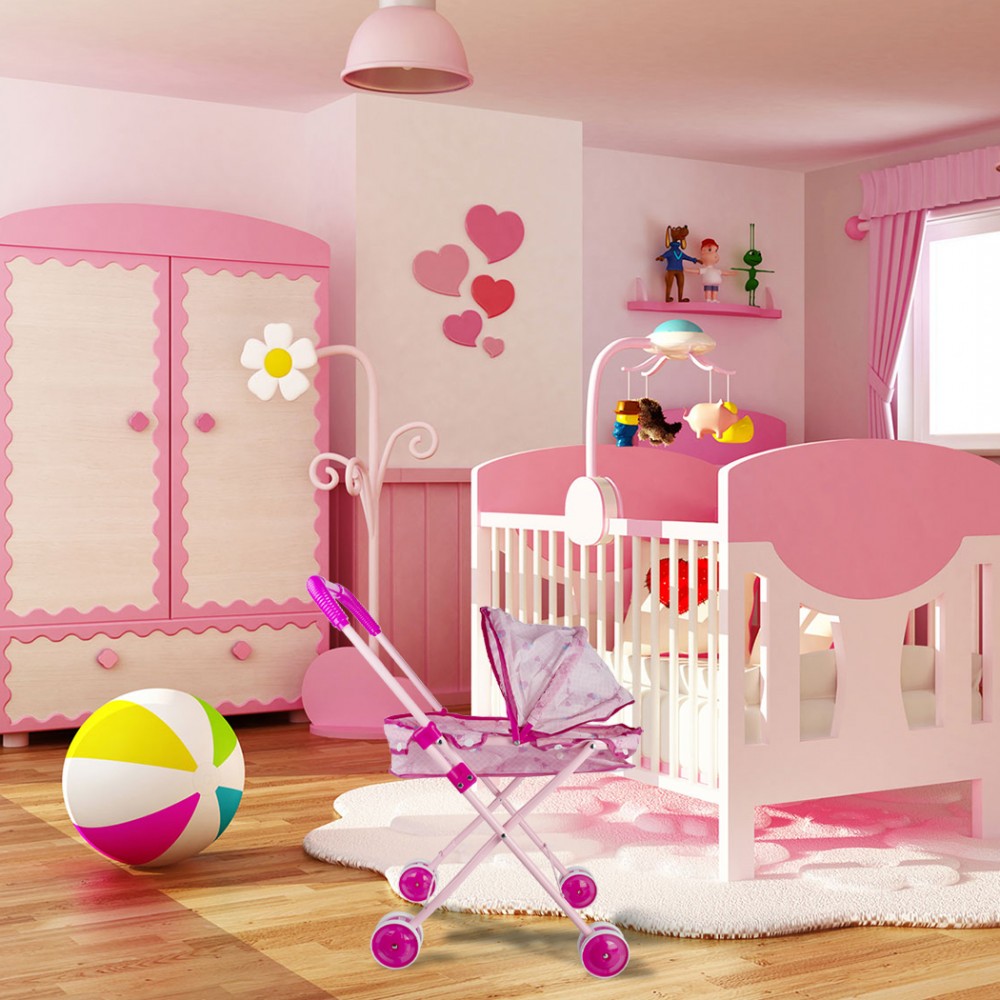 Piccolo passeggino pieghevole per bambole...