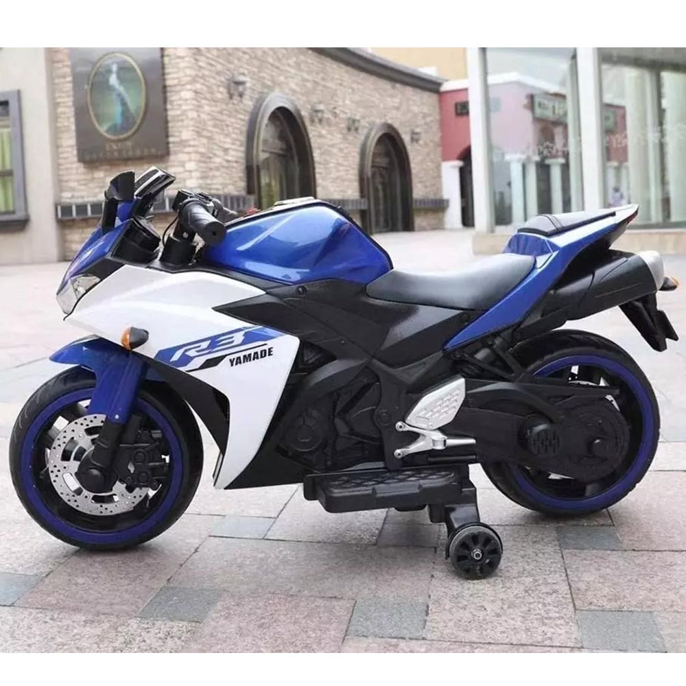 Moto Elettrica Bambini GVC553 FAST R3 Ruote Luminose 12V Luci Suoni Ingresso MP3