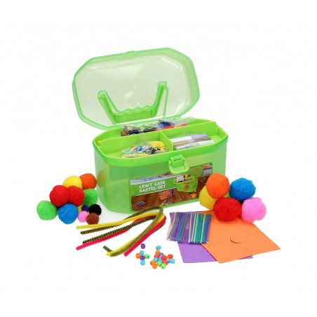 Kit decoupage per bambini in valigetta CRAFT ART CASE con 127 accessori colorati per le sue creazioni Kit decoupage per bambini in valigetta CRAFT ART CASE con 127 accessori colorati per le sue creazioni