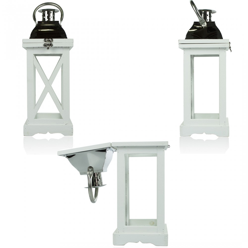 Set 3 Pz Lanterne BIANCHE 335006 porta candele...