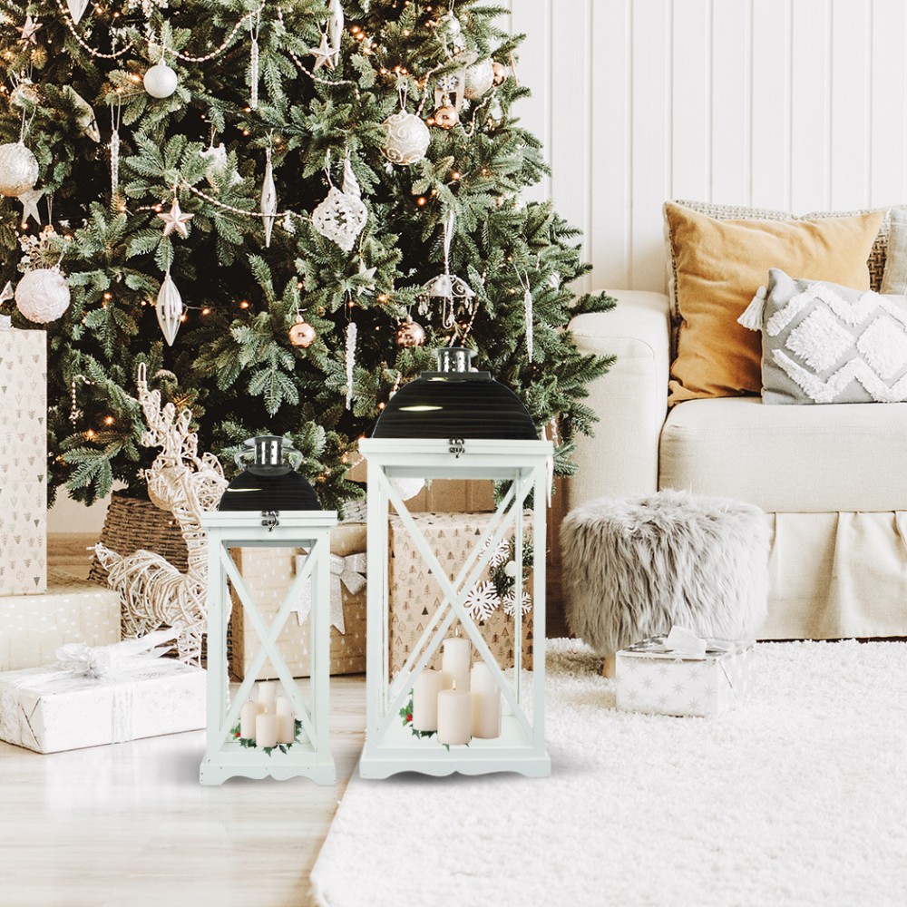 Set 3 Pz Lanterne BIANCHE 335006 porta candele...