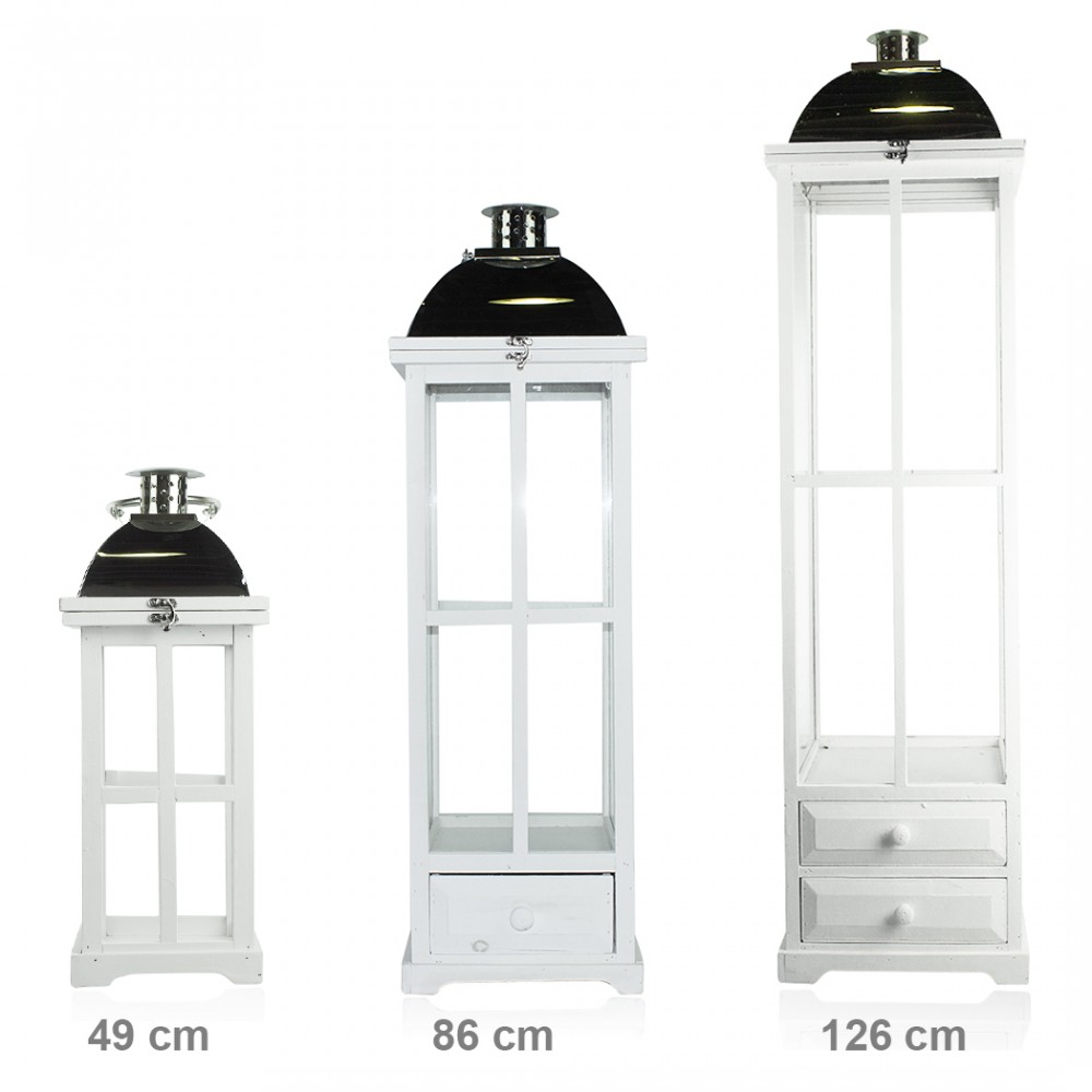 Set 3 Pz Maxi Lanterne BIANCO 335010 porta...