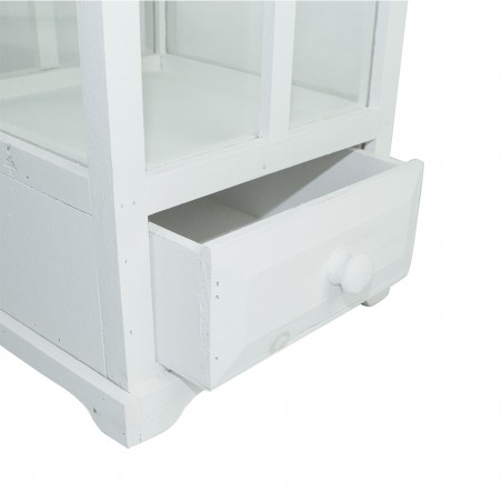 Set 3 Pz Maxi Lanterne BIANCO 335010 porta candele 50' 83' 126'cm in legno vetro