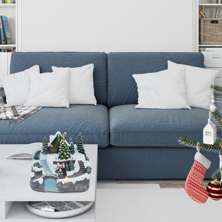 Villaggio natalizio scenario 361007 illuminazione musica e movimento 20x19x16 cm