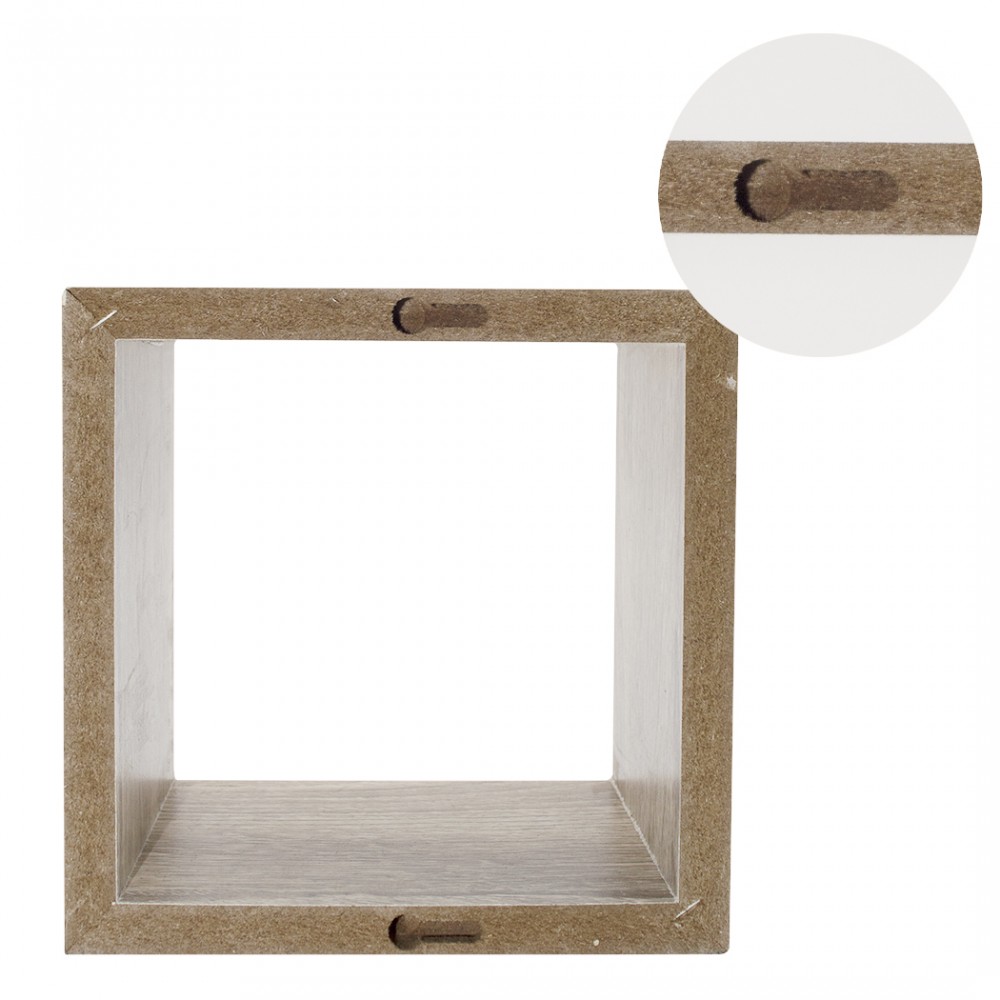 Set da 3 Mensole a cubo in legno NATURALE...