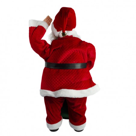 Babbo Natale 80 Cm 144184 Addobbo con sacco natalizio musica luce e movimento
