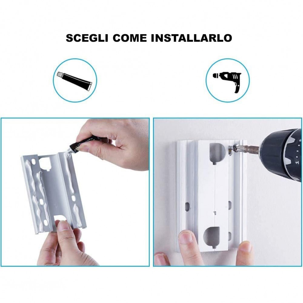 Corda stendibiancheria retrattile in acciaio...