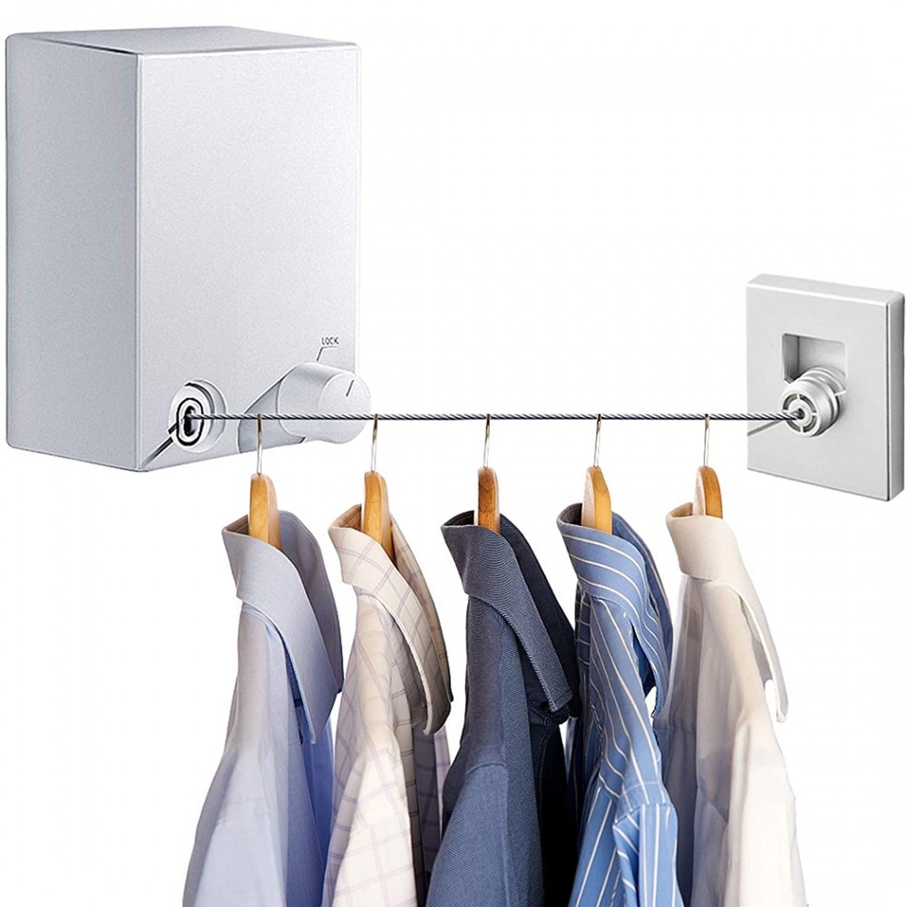 Corda stendibiancheria retrattile in acciaio...