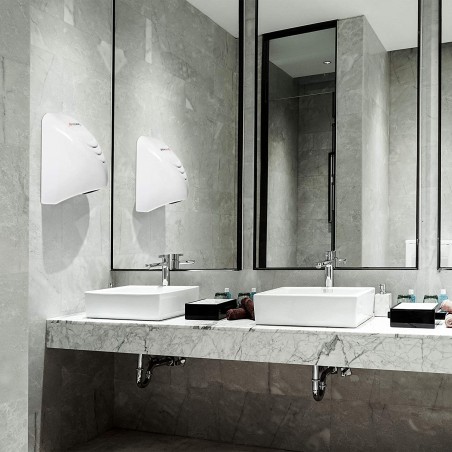 Asciugatrice automatica mani da 1000W da parete colore bianco 14x5xh21,5 cm