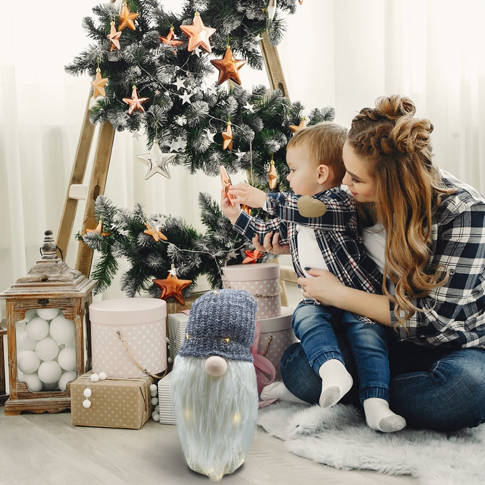 Gnomo con cappello 308037 GRIGIO da 87 cm con...