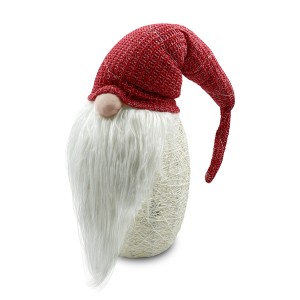 Gnomo con cappello 308035 ROSSO da 104 cm con mini... 2