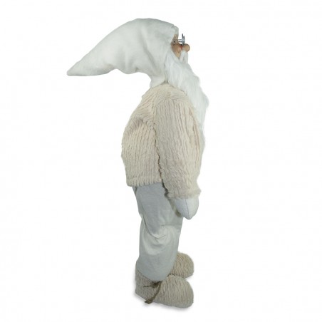 Statua Babbo Natale 90 cm 308046 addobbo natalizio colore BEIGE con luci