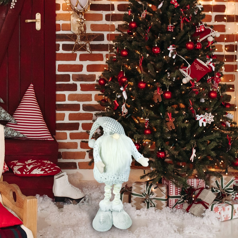 Gnomo bianco con barba lunga 383030 da 54cm con...